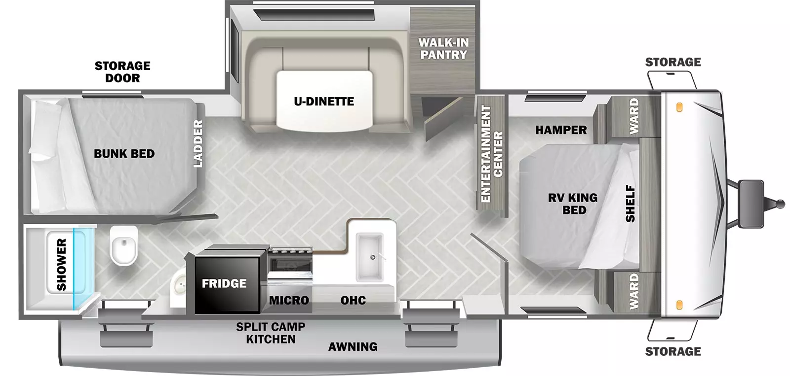 Evo East T2400BHL - DSO Floorplan